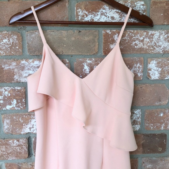 Calvin Klein peach crepe dress with ruffle - Picture 5 of 8